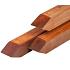 Azobé hardhout paal 6.5x6.5x200 cm geschaafd | gepunt | 4 ronde hoeken