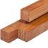 Azobé hardhout paal 8.5x8.5x400 cm geschaafd | ongepunt | 4 ronde hoeken