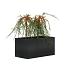 Bloembak Mohawk | zwart gepoedercoat staal 50x90x50 cm