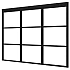 Complete set steellook glaswand zwart 248x224 cm