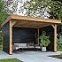 DHZ Plat dak Ommen Douglas 300x400 cm zwart geïmpregneerd