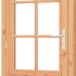 Douglas enkele glas deur 6-ruits B1000xH2050mm buitenmaat | linksdraaiend (rvs beslagset)