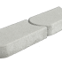 KANTSTEEN GRASKANT GRIJS 33X16X4.5CM
