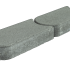 KANTSTEEN GRASKANT ANTRACIET 33X16X4.5CM